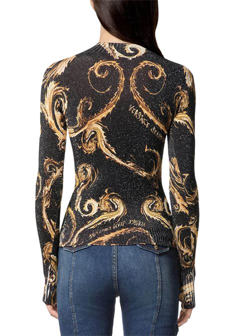 T-shirt in maglia lurex Chromo Couture VERSACE JEANS COUTURE | Maglie | 77HAFM24 CMN80G89